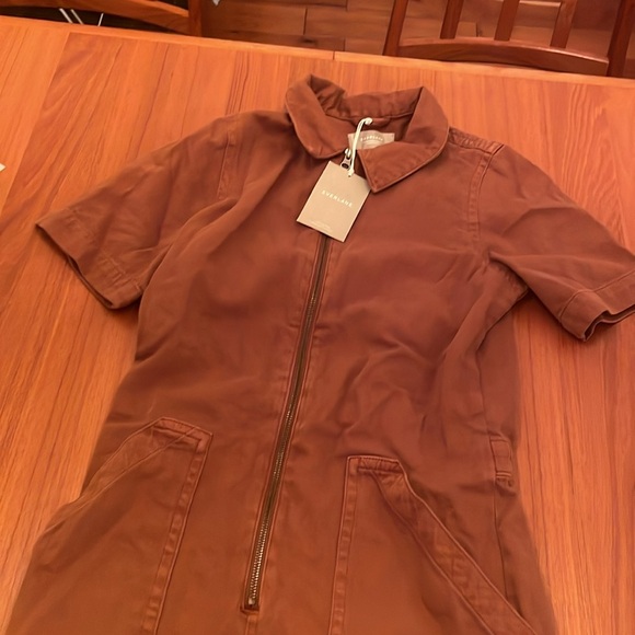 NWT Everlane Denim Short Coverall Jumpsuit - Picture 2 of 3